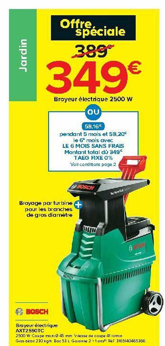 Broyeur électrique Axt2550tc Bosch