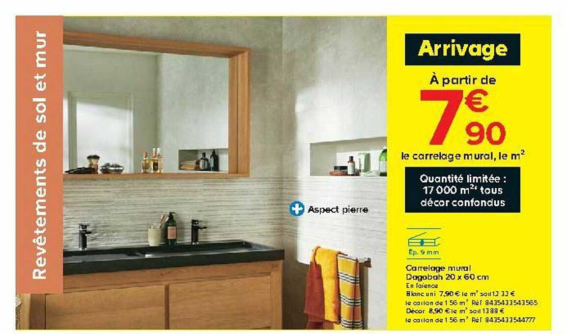 Carrelage Mural Dagobah 20 X 60 Cm