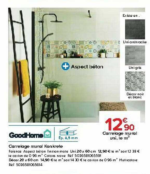 Carrelage Mural Konkrete Goodhome