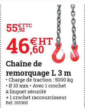chaîne de remorquage l 3 m