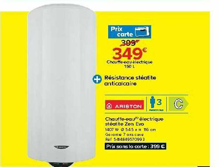 chauffe-eau électrique stéatite zen evo