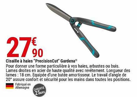 cisaille à haies "precisioncut" gardena