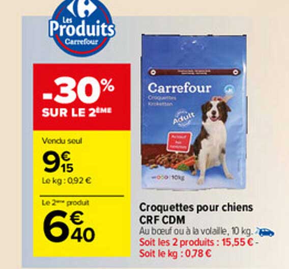 croquettes pour chiens crf cdm