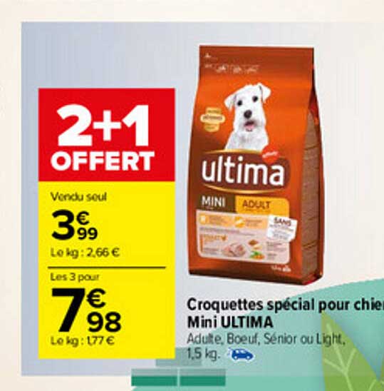 Croquettes Spécial Pour Chien Mini Ultima