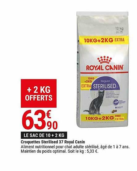 croquettes sterilised 37 royal canin