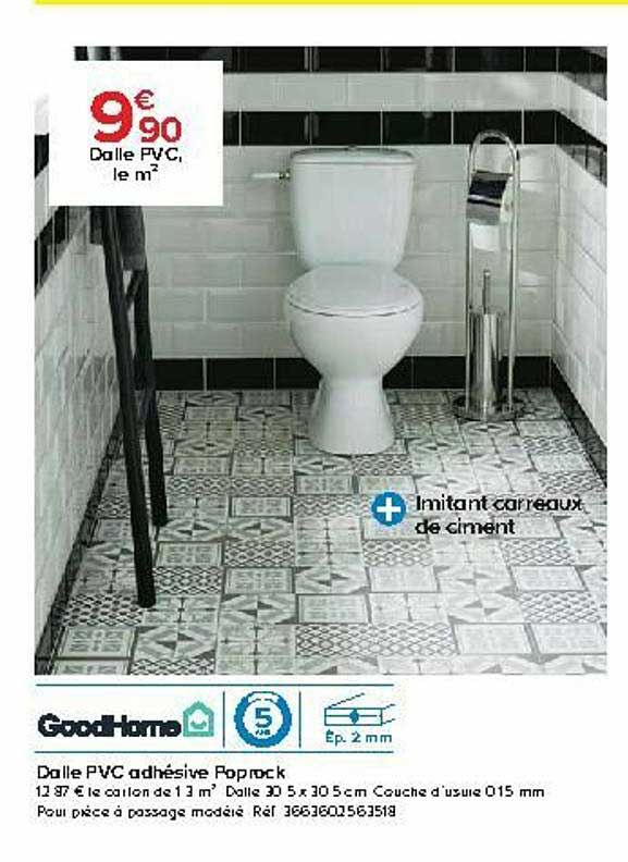 Dalle Pvc Adhésive Poprock Goodhome
