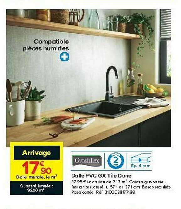 Dalle Pvc Gx Tile Dune Grosfillex