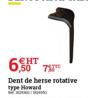 dent de herse rotative type howard