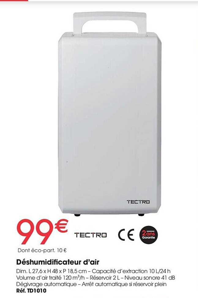 déshumidificateur d'air tectro