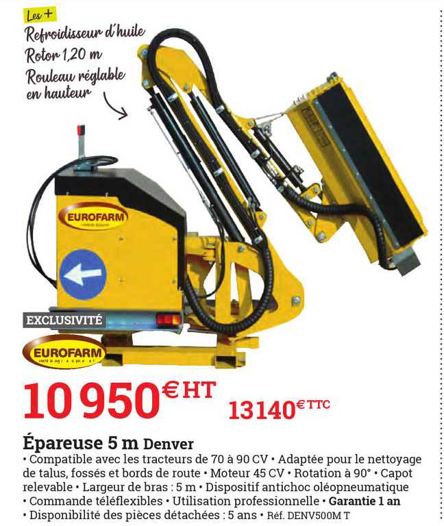 épareuse 5 M Denver Eurofarm