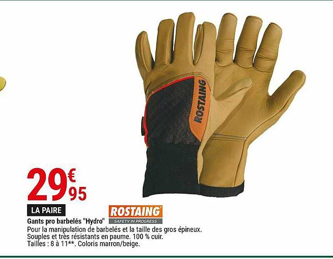gants pro barbelés "hydro" rostaing