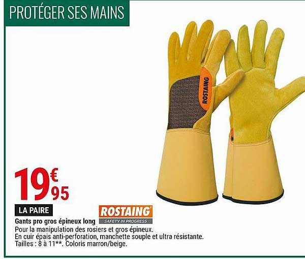 gants pro gros épineux long rostaing