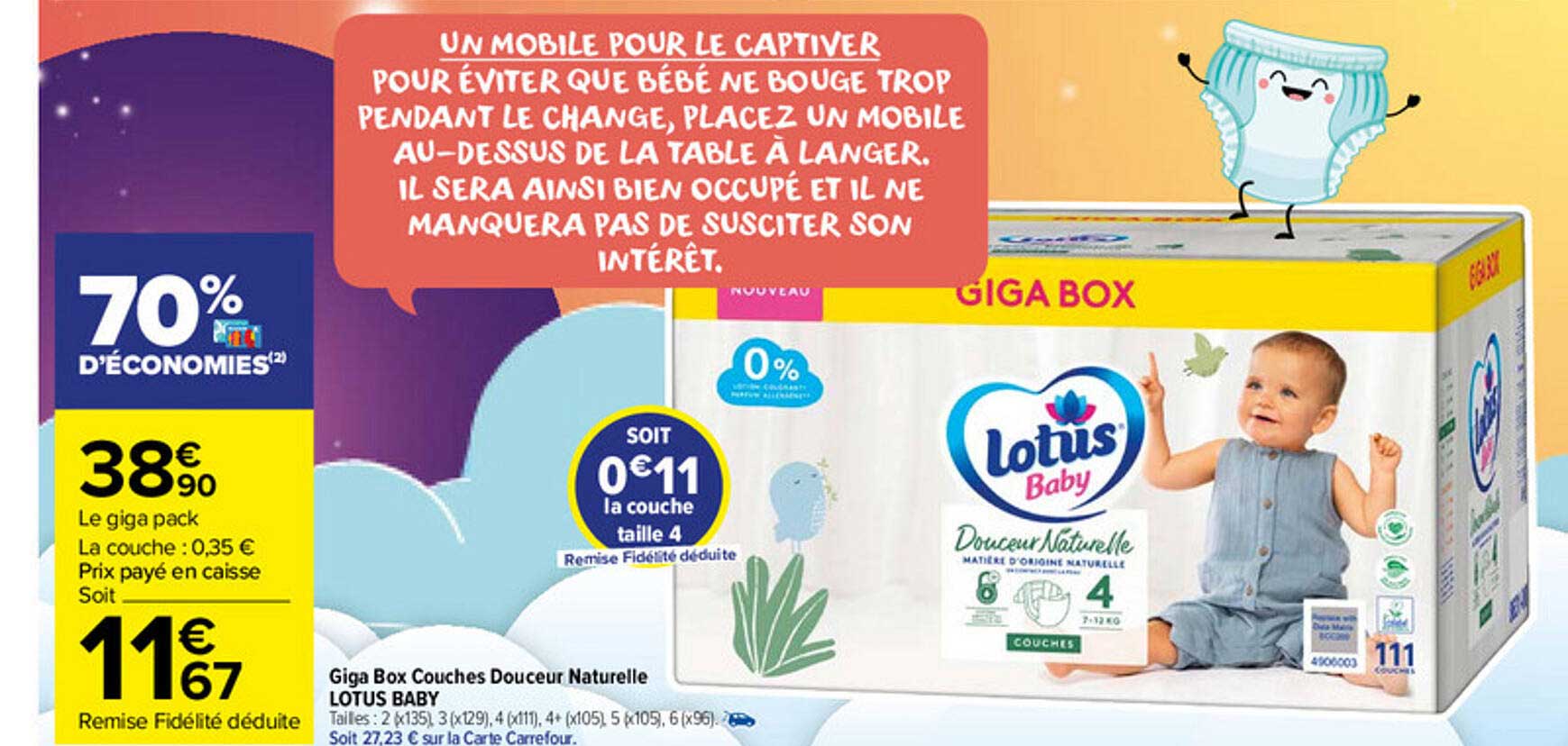 Giga Box Couches Douceur Naturelle Lotus Baby