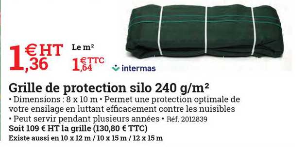 grille de protection silo 240 g-m²