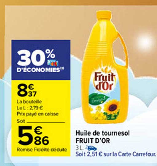 Huile De Tournesol Fruit D'or