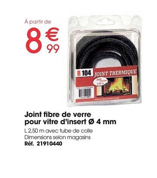 Joint Fibre De Verre Pour Vitre D'insert 4 Mm
