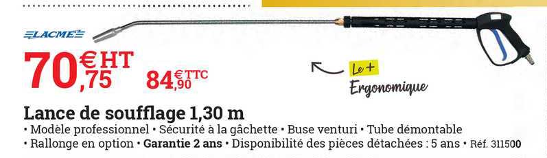 lance de soufflage 1,30 m lacme