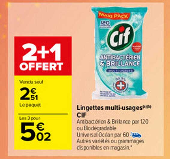 lingettes multi-usages cif