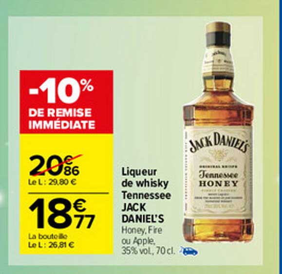 liqueur de whisky tennessee jack daniel's
