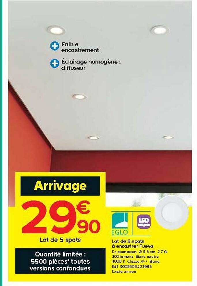 lot de 5 sports à encastrer fueva