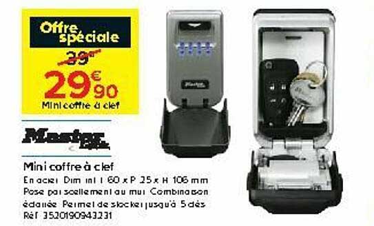 mini coffre à clef master lock