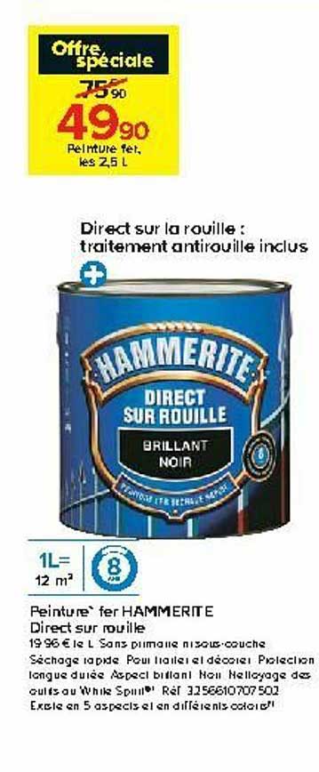 peinture fer hammerite direct sur rouille