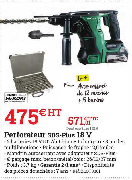 perforateur sds-plus 18 v hitachi hikoki