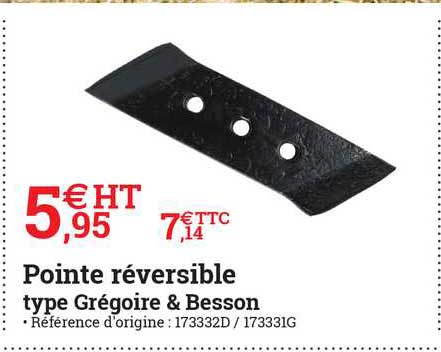 pointe réversible type grégoire & besson