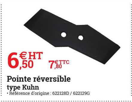 pointe réversible type kuhn
