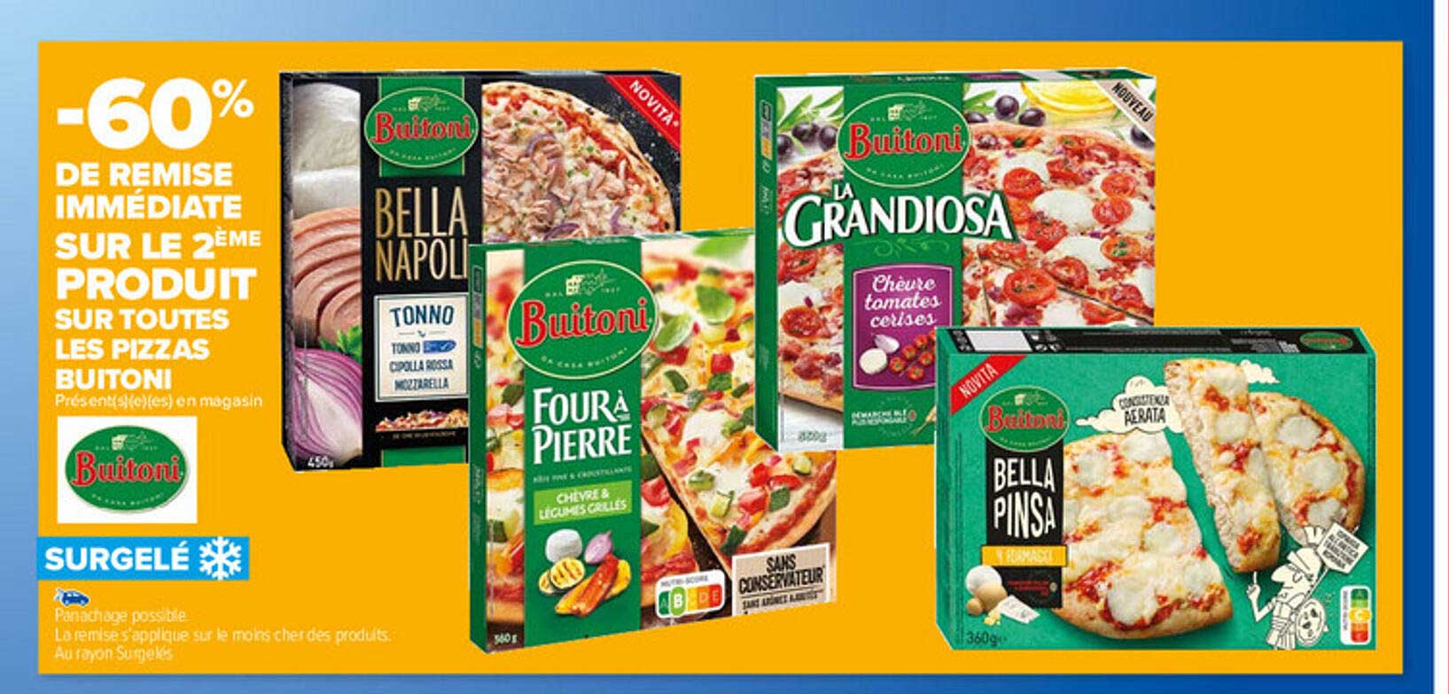 produit sur toutes les pizzas buitoni