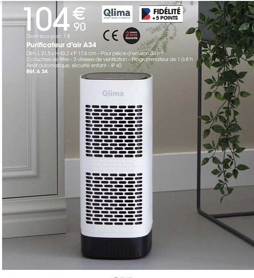 purificateur d'air a34 qlima