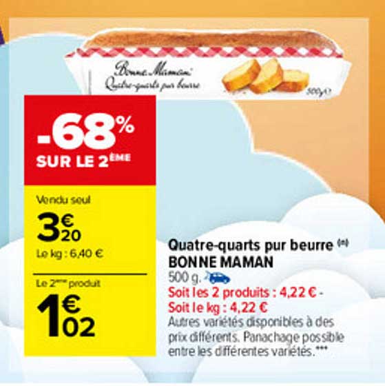 quatre-quarts pur beurre bonne maman