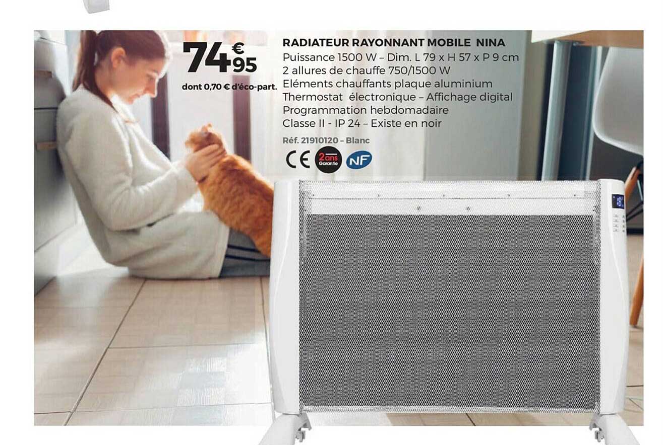 Radiateur Rayonnant Mobile Nina