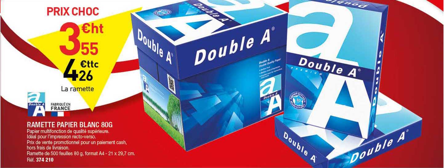 ramette papier blanc 80g