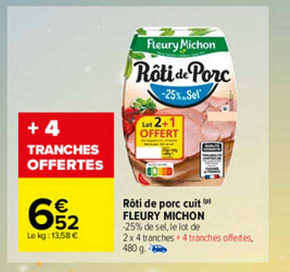 rôti de porc cuit fleury michon