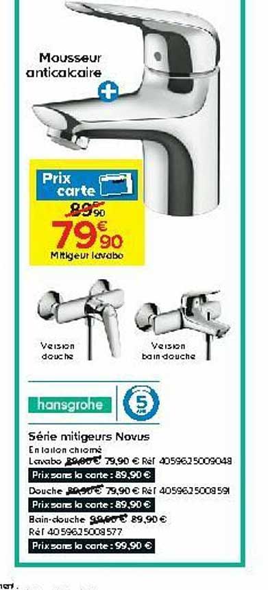 série mitigeur novus