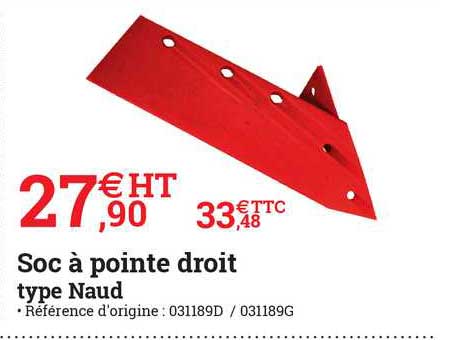 soc à pointe droit type naud