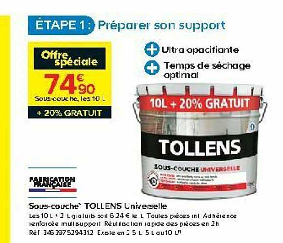 sous-couche tollens unverselle