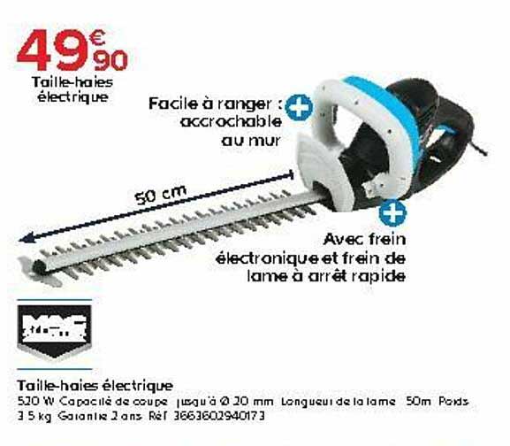 Taille-haies électrique Mac Allister