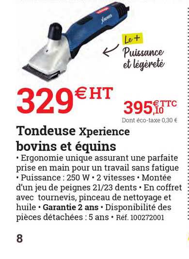 tondeuse xperience bovins et équins