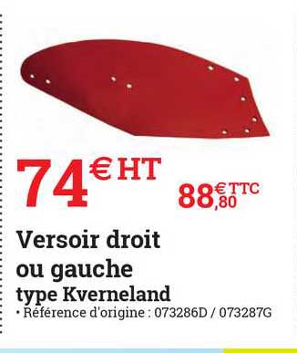 versoir droit ou gauche type kverneland