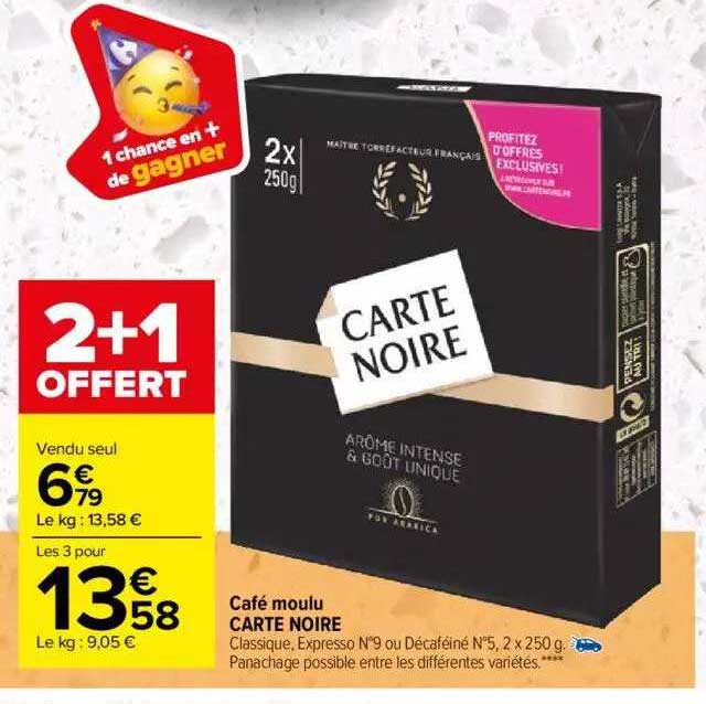 Café Moulu Carte Noire