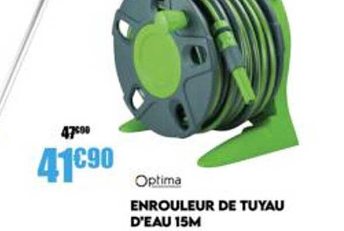 enrouleur de tuyau d'eau 15m optima