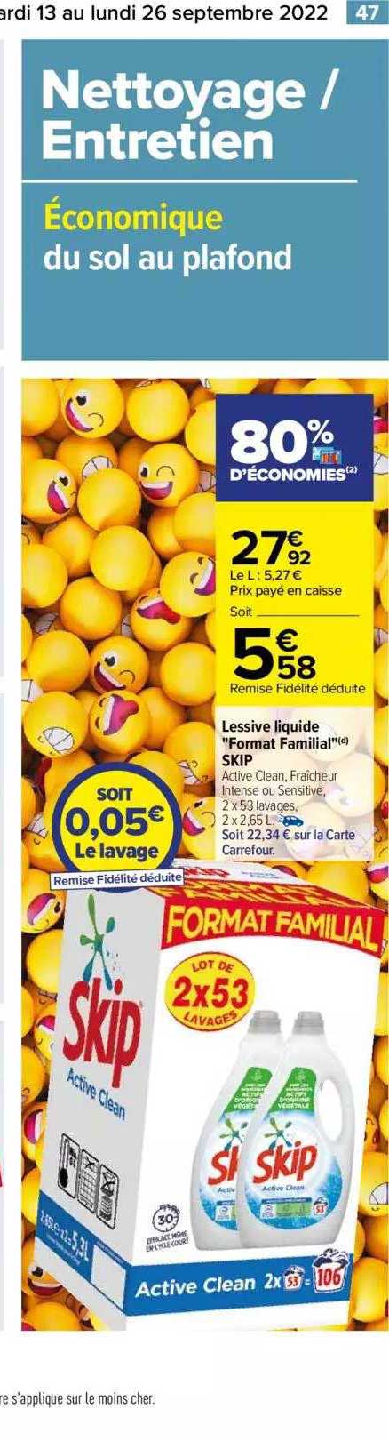 lessive liquide "format familial" skip