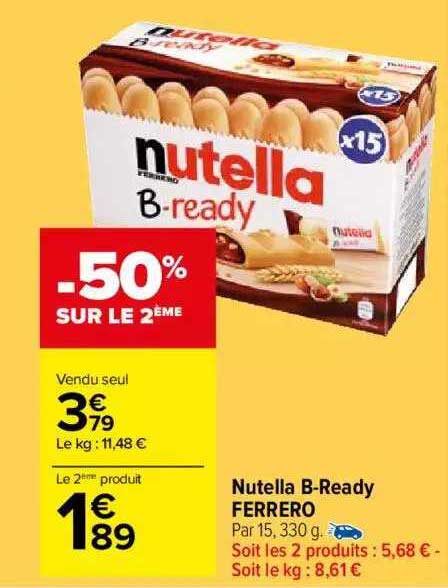 nutella b-ready ferrero