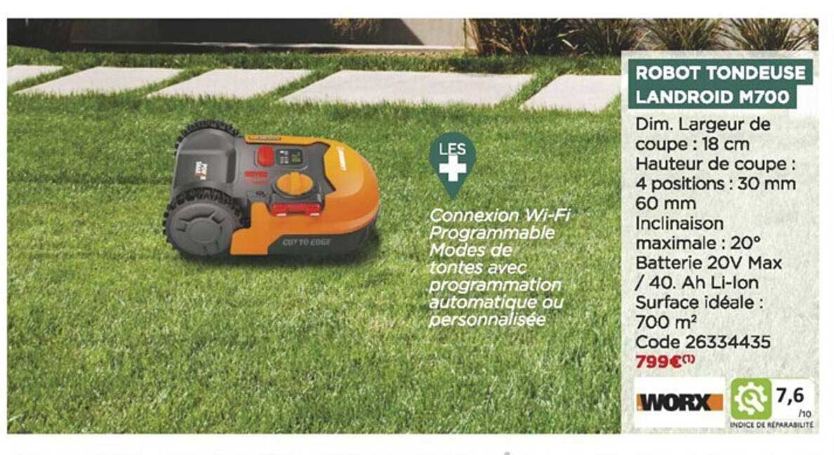 robot tondeuse landroid m700 worx