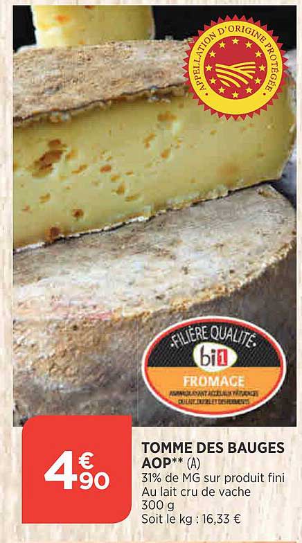 tomme des bauges aop