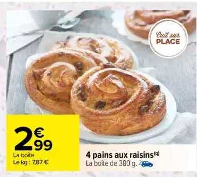 4 Pains Aux Raisins