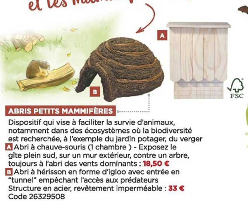 abris petits mammifères