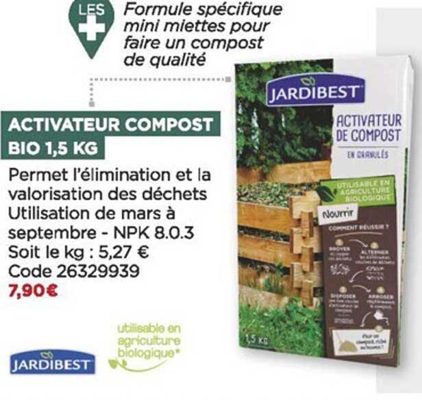 activateur compost bio 1,5 kg jardibest